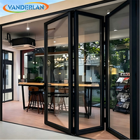 Porte pliante en aluminium à réduction sonore, fonction d'isolation acoustique efficace pour la connexion intérieure et extérieure des clubs de sport