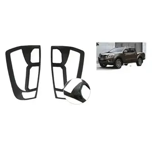 Hot Selling 3d Design Koolstofvezel/Chroom/Zwarte Achterlichten Achterlichten Licht Bescherming Auto Achterlicht Cover Voor Navara Np300