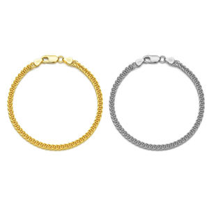 Bracelet chaîne <span class=keywords><strong>Chopin</strong></span> en argent sterling 925 italien fait à la main 3mm 18cm-22cm or 2024 mode bricolage bijoux fins diamant femmes hommes - Product Image 1