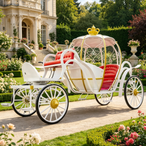 Chariot de luxe en forme de citrouille pour mariage, style personnalisé, <span class=keywords><strong>prix</strong></span> d'usine abordable pour le tourisme en zone touristique et l'activité commerciale - Product Image 6