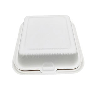 Boîte de canne à sucre étanche pour le restaurant compostable de type à clapet à emporter Utilisation de restaurant biodégradable écologique - Product Image 1