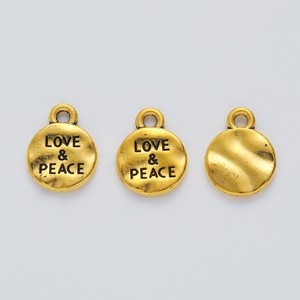 Amuleto de Disco 'Love Peace', Disco de Aleación de Zinc Estampado <span class=keywords><strong>para</strong></span> Pulseras de <span class=keywords><strong>la</strong></span> <span class=keywords><strong>Amistad</strong></span> - Product Image 6