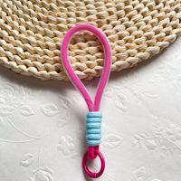 Vente en gros de porte-clés en polyester chaîne tissée en corde RTS ordinaire porte-clés en métal badge d'identité carte portefeuille accessoires cadeaux promotionnels