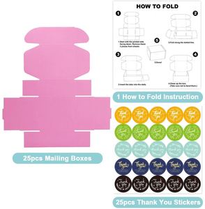 25 <b>Pack</b> Small Pink Shipping <b>Boxes</b> Corrugated Cardboard Mail Box Custom Mailer <b>Boxes</b> in 4x4x2'' for Food Jewelry Gifts Cosmetics - Product Image 4