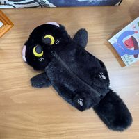 2025 Internet célébrité chat stylo sac mignon maquillage chat papier boîte en peluche peluche créatif poupée dessin animé mignon ornements