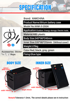 Boîtier de batterie DIY LFP, pack de batteries prismatiques Lifepo4 12.8V 300/280/314A, matériau ABS, boîtier/étui de batterie vide pour camping-car