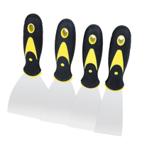 Ensemble de Spatules Industrielles en Acier Inoxydable Poli Miroir, Couteaux à Enduire Flexibles pour Plâtre et Peinture Murale