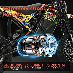 <span class=keywords><strong>Moto</strong></span> électrique sans balais 3000W, autonomie de 60 km, <span class=keywords><strong>moto</strong></span> tout-terrain pour adultes, <span class=keywords><strong>moto</strong></span> électrique tout-terrain avec mode de freinage à 3 vitesses - Product Image 2