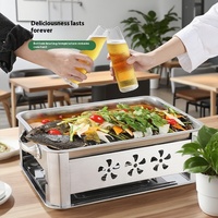 Plaque de cuisson rectangulaire en acier inoxydable Tianfa KAOYULU pour barbecue au charbon de bois commercial, sécurité contre la pénurie d'oxygène