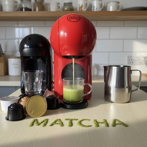 โดลเช่ กุสโต้ อินเทนส์ เอสเพรสโซ กาแฟมัทฉะรสหวานนุ่มแบบไม่มีน้ำตาล สำหรับเครื่องชงกาแฟโดลเช่ กุสโต้ 16 แคปซูลในกล่องเดียว - Product Image 1