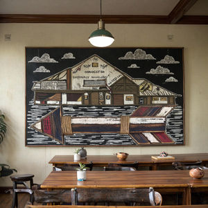 Precio de fábrica, decoración de madera, etiqueta de punta de flecha mínima, decoraciones de revestimiento de paredes de madera para el hogar o tienda Vintage - Product Image 2