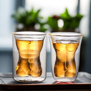 Copo de Shot de Parede Dupla para Bar, Copo de Whisky com Design de Mulher Nua para Cerveja e Licores - Product Image 6