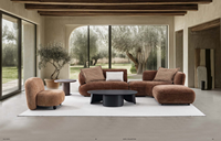 Fauteuil de salon moderne avec structure en bois et revêtement en polyester, durable pour la maison, le bureau, le salon, la salle à manger, l'hôtel