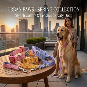 Collier pour chiens et chats YG-110, respirant, personnalisé, en nylon, dégradé, petite fleur - Product Image 6