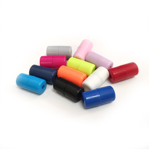 Hebillas de Plástico para Cordones de Zapatos, 3mm de Diámetro, Forma de Cápsula, Sin Lazos, Coloridas - Product Image 2