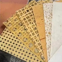 Panneau en bambou tressé créatif, nouveau design, imperméable, facile à installer, décoration intérieure, panneau en résine pour mur de fond d'hôtel, découpe sur mesure