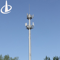 Torre de Comunicación de Acero Tubular Simple XinYuan de 60 m, Galvanizada en Caliente Q345B, para Antena de Telecomunicaciones 4G/5G/3G/WiFi y Microondas