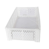 Conteneur agricole ventilé empilable et pliable, jetable, écologique, en plastique, pour le transport et le stockage de fruits, couleur personnalisable