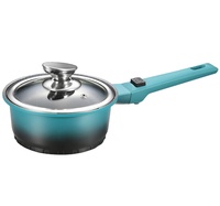 Casserole en aluminium antiadhésive avec revêtement en marbre durable et protection en silicone, ustensiles de cuisine directement du fabricant