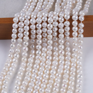 Perles d'eau douce Keshi blanches naturelles en gros pour la fabrication de bijoux DIY, 6/7/8/9/10 mm, fil perforé pour des designs personnalisés - Product Image 4