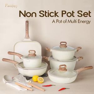 16-Piece <strong>Induction</strong> Cookware <strong>Set</strong> Modern Design Nonstick Ceramic <strong>Pots</strong> <strong>Pans</strong> Sustainable Kitchen Cooking Frying <strong>Pans</strong> <strong>Set</strong> - Product Image 4