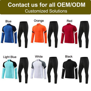 Ensemble de maillots de football personnalisés pour enfants, demi-zip, respirant, séchage rapide, tenue d'entraînement de football, ensemble de fitness pour la salle de sport - Product Image 2