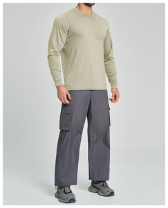 <span class=keywords><strong>T</strong></span>-shirts à manches longues pour hommes personnalisés OEM, séchage rapide, évacuation de l'humidité, col rond, coupe ajustée pour la salle de sport, la course à pied, le tennis, les sports de plein air - Product Image 6