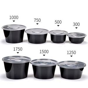 Recipientes Redondos Desechables de PP para Alimentos con Tapas para Marcas de Comida para Llevar - Product Image 2