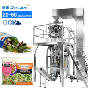 Machine d'emballage automatique pour salades prêtes à consommer, légumes à feuilles vertes, avec pesage sécurisé pour les aliments - Product Image 1