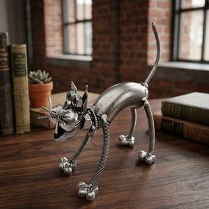 Recycled Iron for Sculpture <b>Figurine</b> Welded Nautical Home Decor Silver - Product Image 3