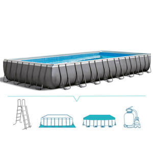 Piscine rectangulaire hors sol INTEX 26374 <span class=keywords><strong>Ultra</strong></span> Metal, structure métallique, pour enfants et adultes, jardin, cour. - Product Image 6