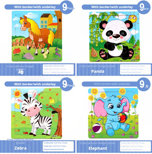 ของเล่นจิ๊กซอว์ไม้9ชิ้นสำหรับ<span class=keywords><strong>เด็ก</strong></span>0-<span class=keywords><strong>1</strong></span> - 2-<span class=keywords><strong>3</strong></span>ปี - Product Image 4