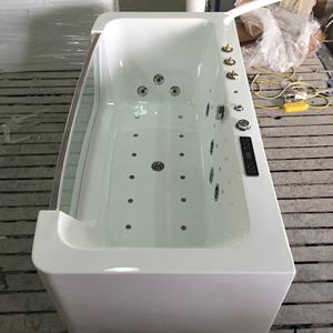 Baignoire à remous autoportante en acrylique blanc transparent de luxe bon marché - Product Image 3