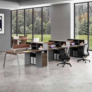 Nhà Máy Bán Buôn Văn Phòng Phân Vùng Bàn Nhân Viên Bảng Tủ Máy Trạm Tối Giản 2 Người Hiện Đại Văn Phòng Bảng - Product Image 6