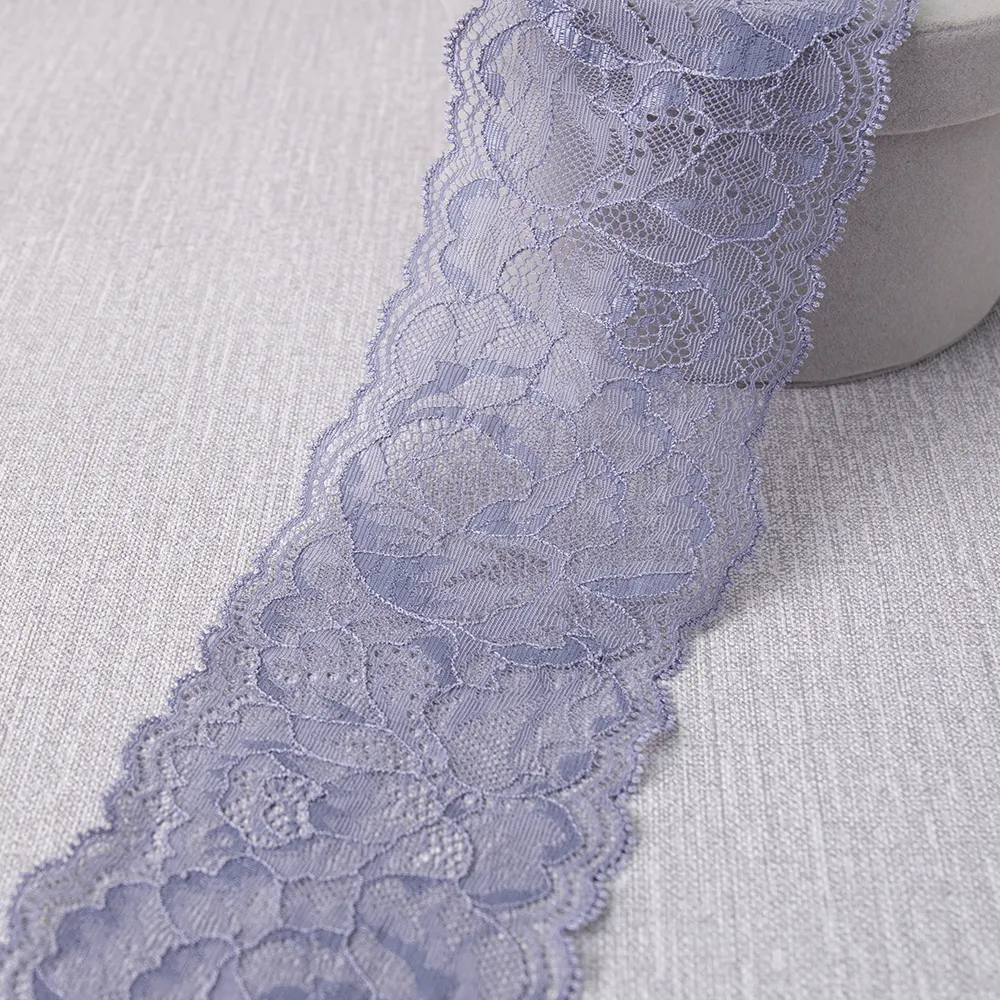 High Quality Nylon Tulle 10 cm Wide Underwear Lingerie Mesh French Elastic Stretch Lace Trim