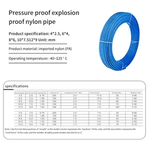 Chất lượng cao khí nén Nhựa Nylon ống 6mm 8mm 10mm 12mm PA linh hoạt Ống tùy chỉnh Nylon Ống