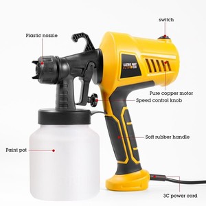 Pistola <span class=keywords><strong>de</strong></span> <span class=keywords><strong>Pintura</strong></span> Eléctrica sin Aire 110V/220V con Control <span class=keywords><strong>de</strong></span> Flujo Ajustable, Capacidad <span class=keywords><strong>de</strong></span> 1 Litro para Uso Industrial, Doméstico y Bricolaje - Product Image 3