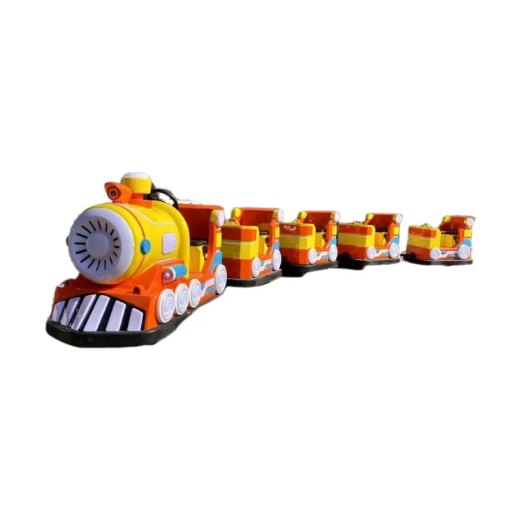 Amusement park kids ride train popular 5 seats shopping mall electric trackless train theme park battery powered ride on train