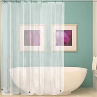 Amazon vendita calda all'ingrosso eco-friendly trasparente/bianco/gelo tenda da doccia PEVA impermeabile resistente