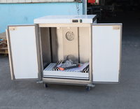 Chariot chauffe-plats électrique professionnel en acier inoxydable 90L à économie d'énergie pour la restauration hôtelière avec éclairage de présentation