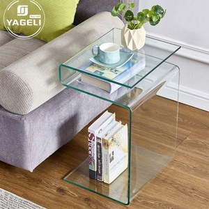Acrylic Nightstand Acrylic Side <b>Table</b> Lucite S-Shaped End <b>Table</b> for Living Room Bedside <b>Table</b> for Bedroom - Product Image 4