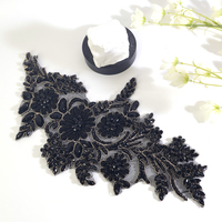 Colliers en cristal à 12 facettes à coudre, motif perlé brillant, appliques en strass pour accessoires de robes de mariée - Vente en gros