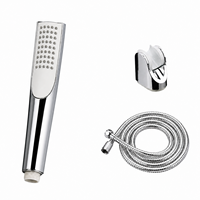 Pommeau de douche à main chromé avec flexible en caoutchouc renforcé et support autoportant – Design moderne, installation facile, pour toilettes et salles de bain