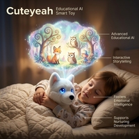 Cuteyeah Westie Dog, Juguete de Peluche Educativo Inteligente con IA, Animal de Peluche Interactivo con Voz ChatGPT, Compañero de Aprendizaje en Más de 60 Idiomas