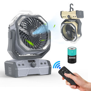 Outdoor Rechargeable Tent Fan With 30000mAh Battery USB Mist Cooling <b>Humidify</b> Function For Camping Fishing - Product Image 1