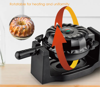 Gaufrier Électrique Rotatif de Qualité pour Gaufres Lava et Gâteaux Rotatifs