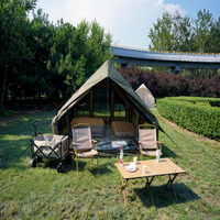 Extérieur Personnalisé 12 ㎡   Tente de camping gonflable de luxe imperméable quatre saisons, grand abri pour la vente en gros