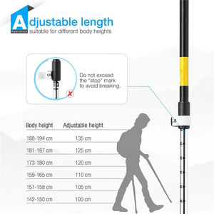 Bâtons <span class=keywords><strong>de</strong></span> trekking d'extérieur ultralégers en <span class=keywords><strong>aluminium</strong></span> 7075 Bâton <span class=keywords><strong>de</strong></span> marche pliable en <span class=keywords><strong>carbone</strong></span> Bâtons <span class=keywords><strong>de</strong></span> <span class=keywords><strong>randonnée</strong></span> avec poignée en liège Verrouillage rapide <span class=keywords><strong>Randonnée</strong></span> - Product Image 3