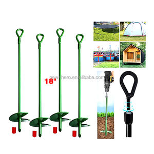 <span class=keywords><strong>Ancrage</strong></span> au sol 20 pouces Heavy Duty Earth Anchor Car Shelter Canopy Tent Swing Set Trampoline 4 PC Pack Adaptateur non inclus - Product Image 2