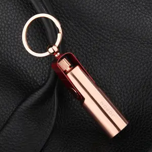 Wholesale customized waterproof match lighter outdoor portable keychain retro kerosene lighter